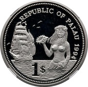 1 Dollar Fish and Coral - Palladium Essai obverse image