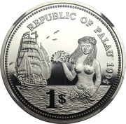 1 Dollar Fish and Coral - Platinum Essai obverse image