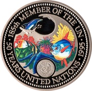 1 Dollar United Nations 50th Anniversary reverse image