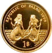 1 Dollar Bottle-Nose Dolphin; Gold Proof Issue obverse image