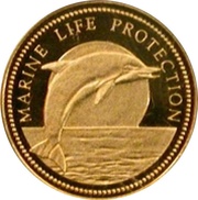 1 Dollar Bottle-Nose Dolphin; Gold Proof Issue reverse image
