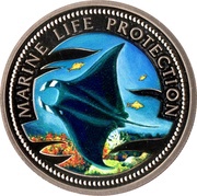 1 Dollar Manta Ray reverse image
