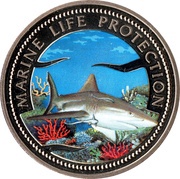 1 Dollar Shark, Palau, 1999 reverse image