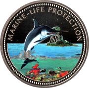 1 Dollar Swordfish, Palau, 2000 reverse image