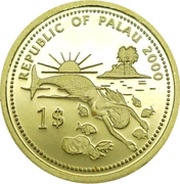 1 Dollar Swordfish; Gold Proof Issue obverse image