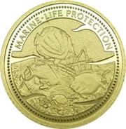 1 Dollar Shipwreck; Gold Proof Issue reverse image