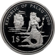 1 Dollar Lionfish and Parrotfish - Palladium Essai obverse image