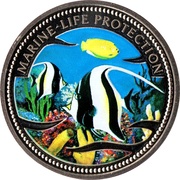 1 Dollar Moorish Idol, Palau, 2001 reverse image