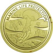1 Dollar Jellyfish; Gold Proof Issue, Palau, 2001 reverse image