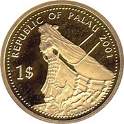 1 Dollar Moorish Idol Fish; Gold Proof Issue obverse image