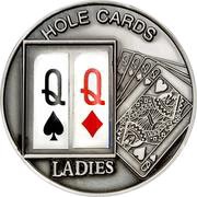 1 Dollar Hole Cards: Ladies ♤♢, Palau, 2001 reverse image