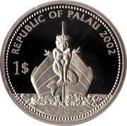 1 Dollar Pufferfish with glitters obverse image