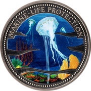 1 Dollar Jellyfish, Palau, 2002 reverse image