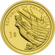 1 Dollar Lionfish; Gold Proof Issue obverse image