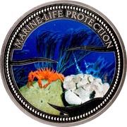 1 Dollar Orange Crab, Palau, 2003 reverse image