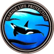 1 Dollar Killer Whale, Palau, 2003 reverse image