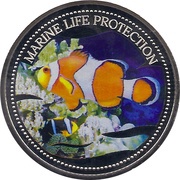 1 Dollar Clownfish, Palau, 2004 reverse image