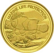 1 Dollar Clownfish; Gold Proof Issue reverse image