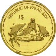 1 Dollar Dolphin; Gold Proof Issue obverse image