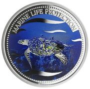1 Dollar Sea Turtle, Palau, 2004 reverse image