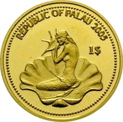 1 Dollar Sea Horse; Gold Proof Issue obverse image
