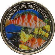 1 Dollar Hog Fish, Palau, 2006 reverse image
