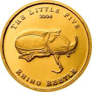 1 Dollar Rhino Beetle, Palau, 2006 reverse image