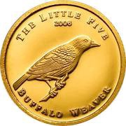 1 Dollar Buffalo Weaver, Palau, 2006 reverse image