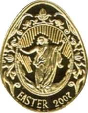 1 Dollar Christ’s Resurrection, Palau, 2007 reverse image
