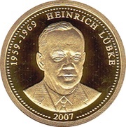 1 Dollar Heinrich Lübke, Palau, 2007 reverse image