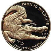 1 Dollar Saltwater Crocodile, Palau, 2007 reverse image