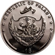 1 Dollar Dealer Button: A♢ obverse image