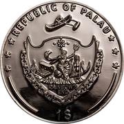 1 Dollar Dealer Button: A♥ obverse image