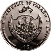 1 Dollar Dealer Button: A♤ obverse image