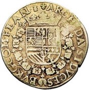 1 Silver Gulden - Albert and Isabella, Belgium, 1599-1602 reverse image