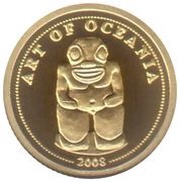 1 Dollar Art of Oceania, Palau, 2008 reverse image