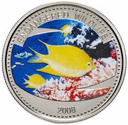 1 Dollar Yellow Damsel reverse image