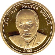 1 Dollar Walter Scheel, Palau, 2008 reverse image