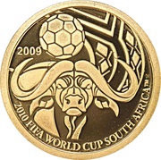1 Dollar FIFA World Cup - South Africa, Palau, 2009 reverse image