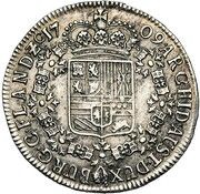 ½ Patagon - Charles III, Belgium, 1709 reverse image