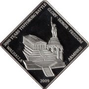 1 Dollar Walhalla - Arminius, Palau, 2009 reverse image