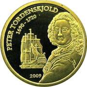 1 Dollar Peter Tordenskjold, Palau, 2009 reverse image