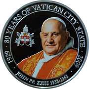 1 Dollar Pope John XXIII, Palau, 2009 reverse image