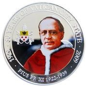 1 Dollar Pope Pius XI, Palau, 2009 reverse image