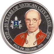 1 Dollar Pope Pius XII reverse image