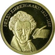 1 Dollar Søren Kierkegaard, Palau, 2009 reverse image