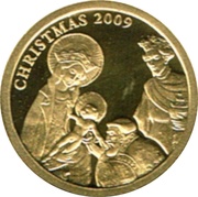 1 Dollar Christmas, Palau, 2009 reverse image
