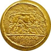 1 Dollar Romulus and Remus, Palau, 2010 reverse image