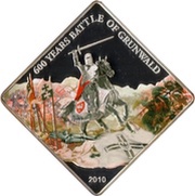1 Dollar Polish Knight on Horseback, Palau, 2010 reverse image