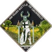 1 Dollar Teutonic Knight, Palau, 2010 reverse image